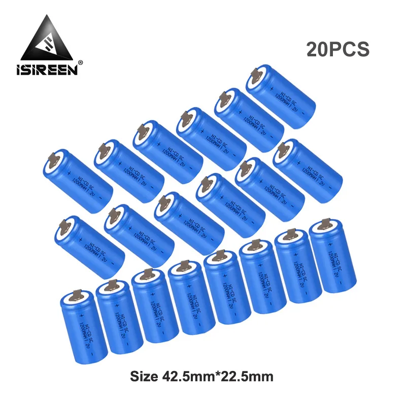 Бесплатная доставка аккумуляторные батареи Subc NiCD SC Ni CD 1 2 в 1200 мАч|Перезаряжаемые