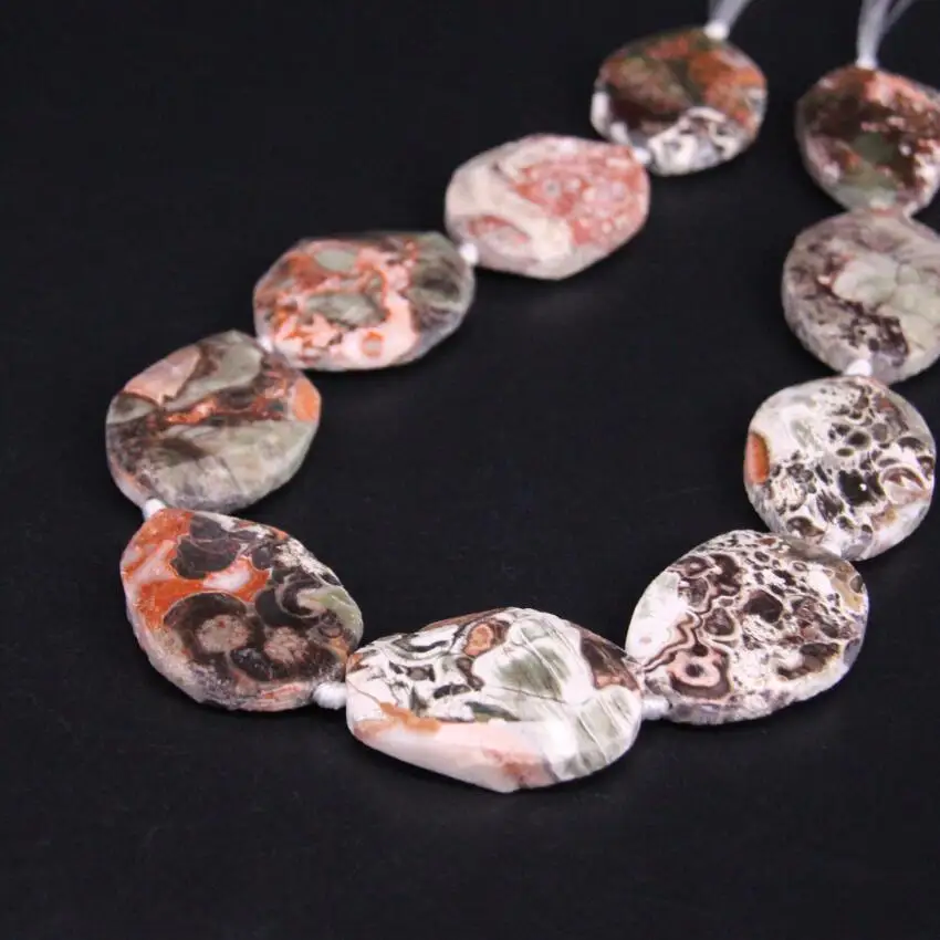 

15.5"strand Natural Brown Ocean Jades Faceted Slab Loose Beads,Raw Ocean Jaspers Agates Slice Nugget Pendants Jewelry Making