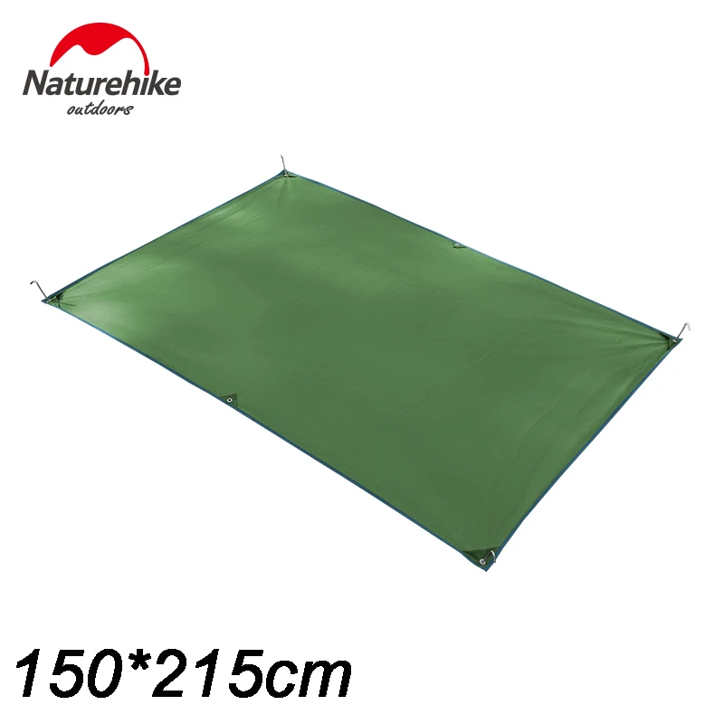 NatureHike коврик для кемпинга 215*215 см спальный коврик для 3-4 человек Открытый Пикник пляж палатка тент большой размер водонепроницаемый туристические коврики - Цвет: green S