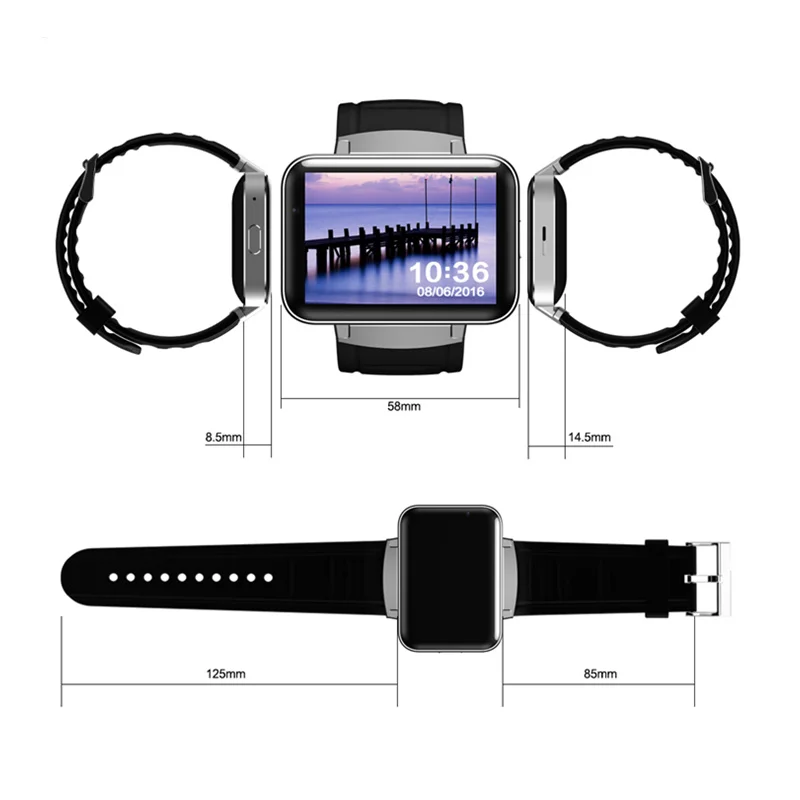 3g Смарт-часы для мужчин gps smartwatch 512 МБ ОЗУ 4 Гб ПЗУ wifi MTK6572 900 мАч батарея 2,2 дюймов Большой цветной экран для iphone 7 8 X