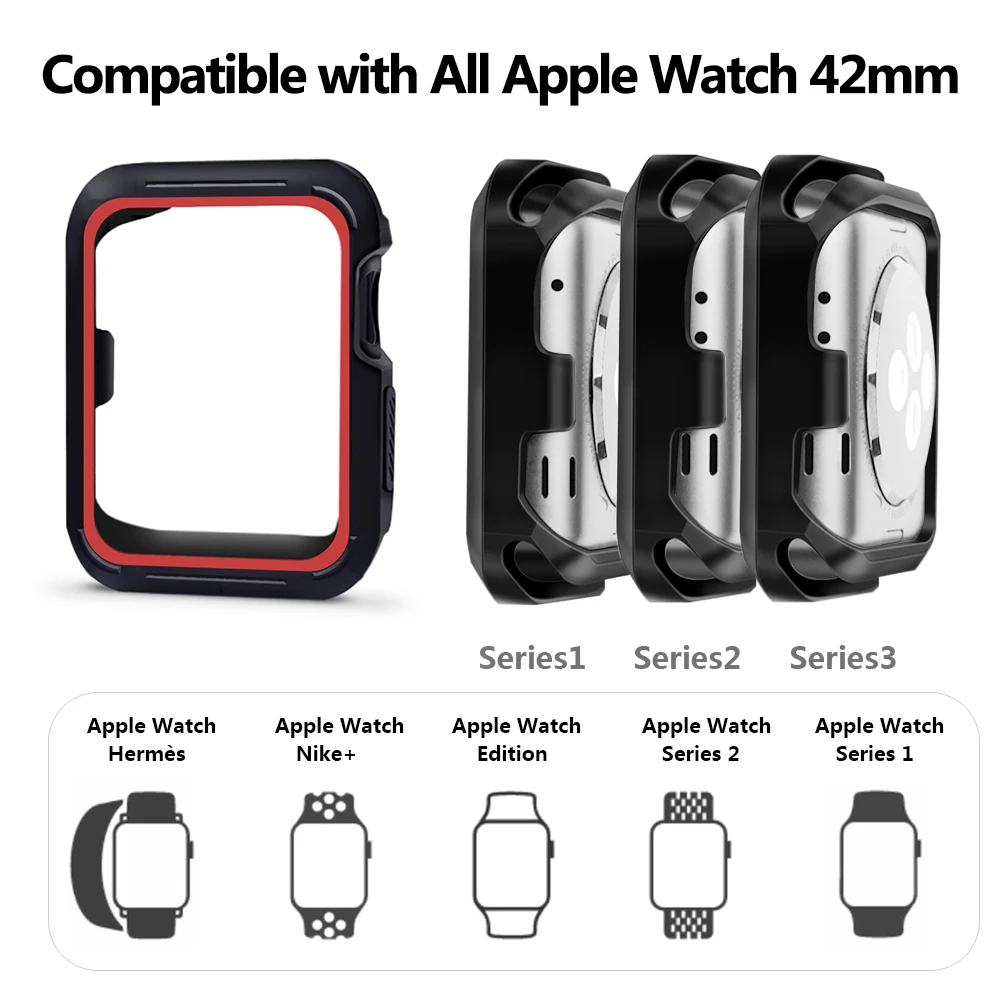 Maibosi ударопрочный и защитный чехол с силиконовым спортивным ремешком iWatch для Apple