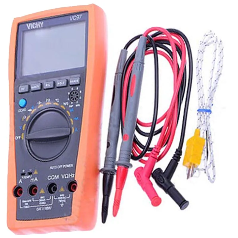 VC97 Профессиональный истинный RMS Авто диапазон 4000 отсчетов Сопротивление Емкость