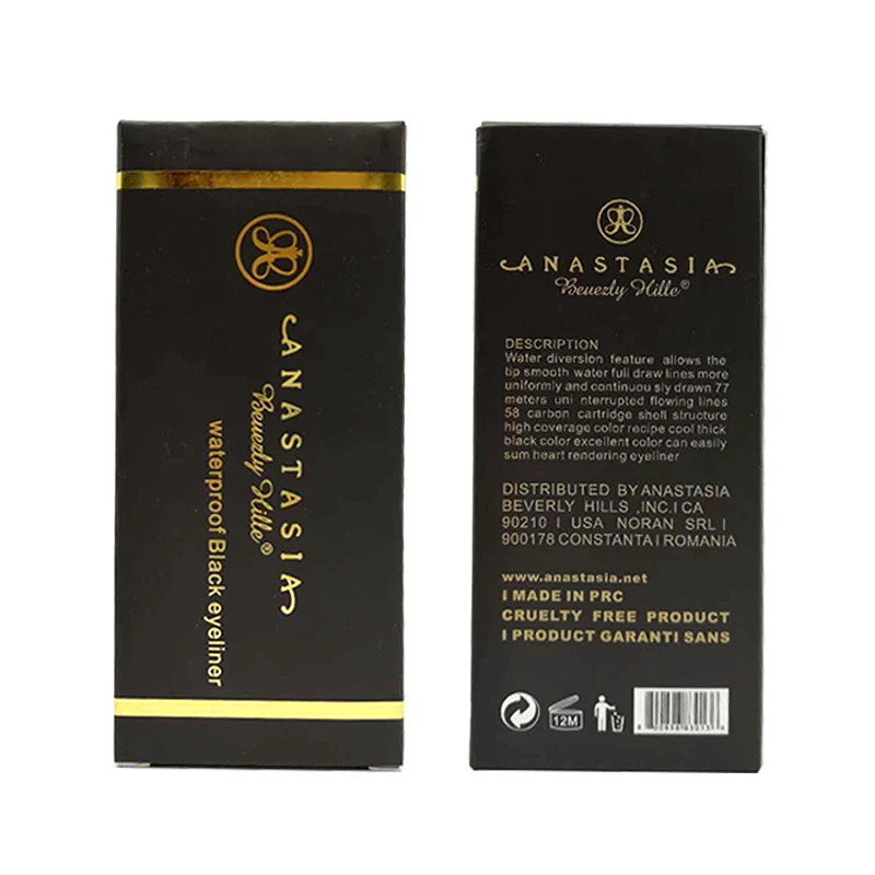 Черная Подводка для глаз Anastasia Beverly водостойкая жидкая подводка долгостойкая