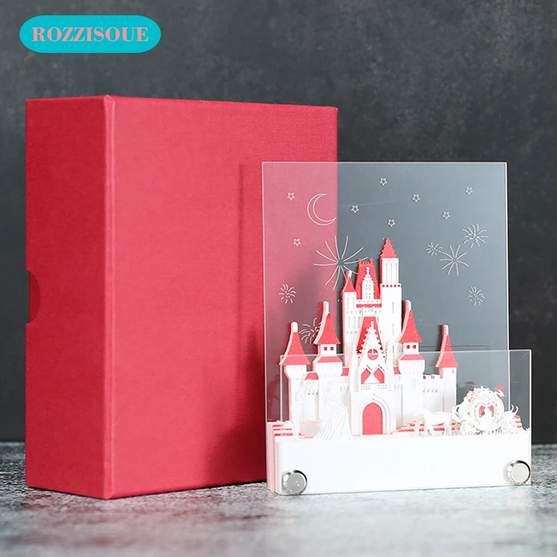 3D замок Post It Липкие заметки бумага для заметок Notas Adhesivas закладки-наклейки офисные открытки для слов роскошный подарочный набор