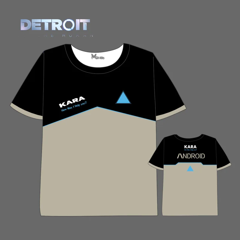 Detroit: Become Human T-shirt Men Women Short Sleeve Summer dress Anime concept t shirt | Мужская одежда
