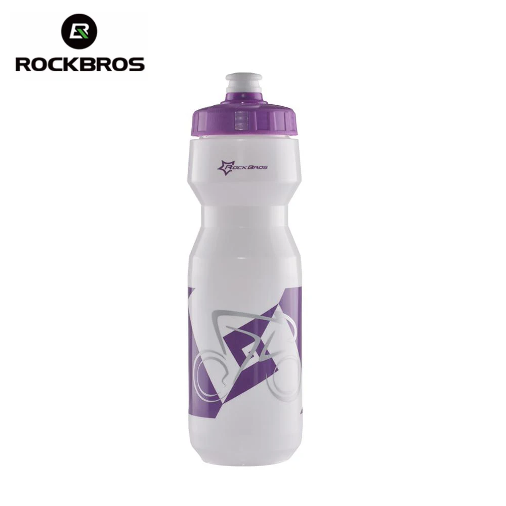 White Purple ROCKBROS 750 МЛ Велоспортные Водные Бутылки Велосипедов Портативный Чайник Бутылки Воды для Пластиковых Открытых Горных Велосипедов - Цвет: White Purple