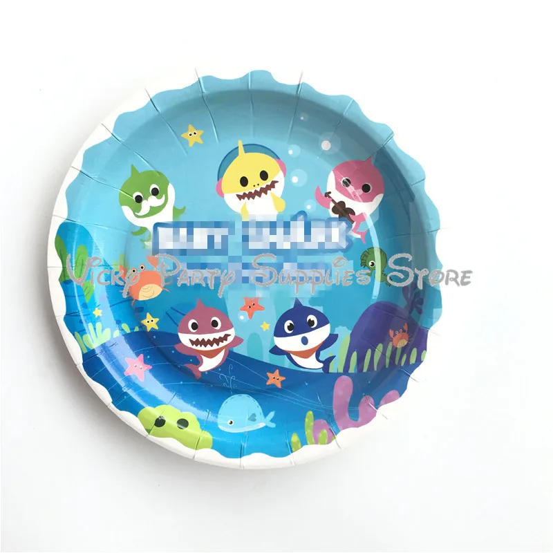 73 шт./лот Baby Shark одноразовые посуда набор мультфильм Рыба Морской тема День