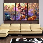 3 шт. HD мультяшная картина Hearthstone растаханы, Постер для видеоигр, настенная наклейка, картины на холсте, настенное искусство для домашнего декора