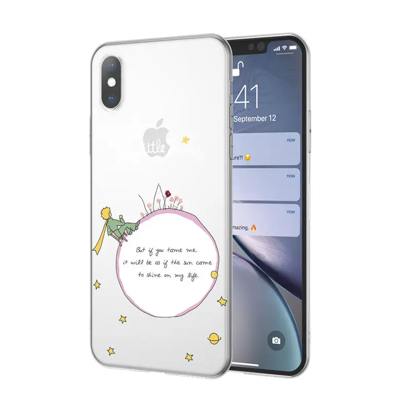 6752 Ottwn чехол для телефона для iPhone 11 Pro XS Max X XR 7 8 6 6s Plus 5 5S SE Прозрачный Маленький принц задняя крышка розы цветы Мягкий ТПУ чехол - Цвет: 6752
