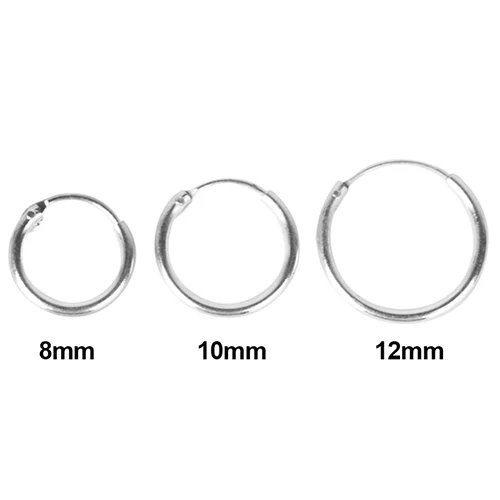 1 пара унисекс посеребренные серьги круглые кольца губы нос шпильки для