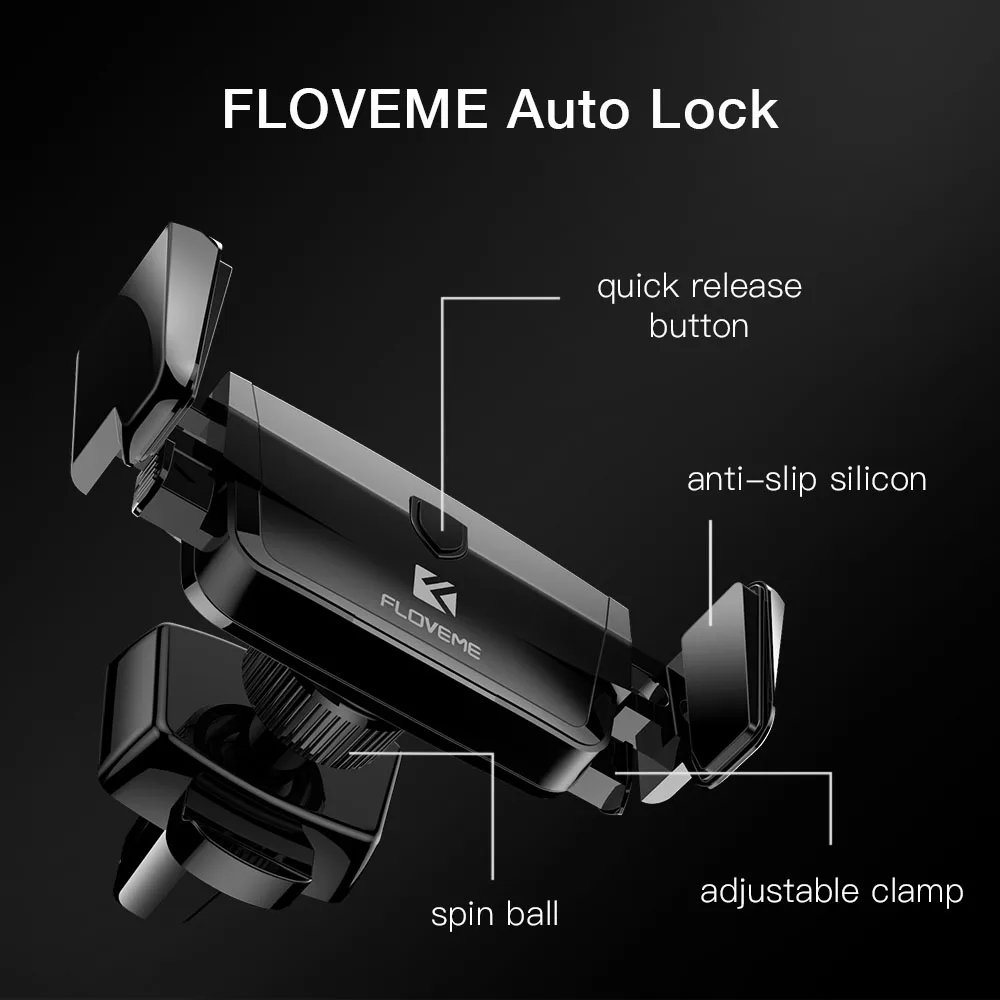 Floveme Smart Автоматическая блокировка автомобильный держатель телефона для iPhone X 8