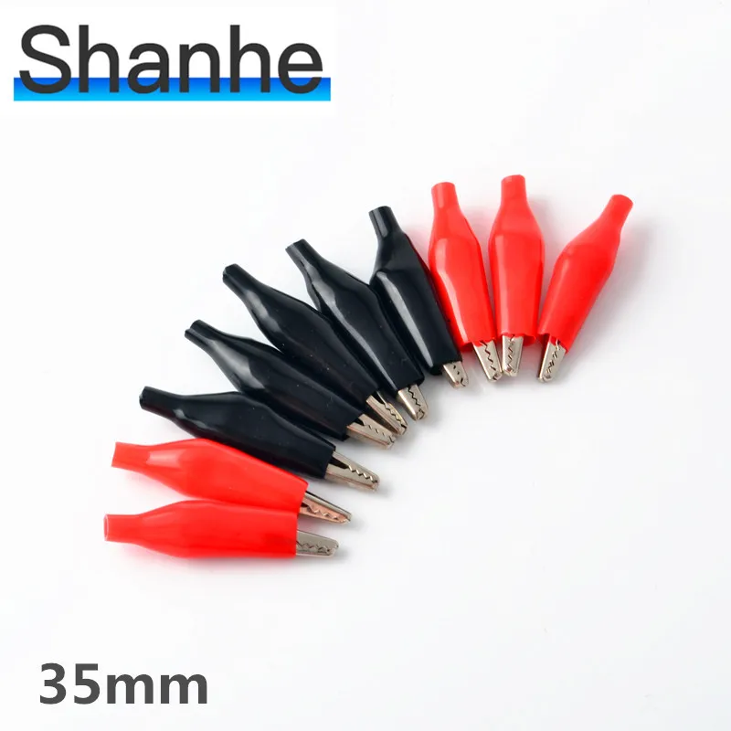 10 шт. зажим типа крокодил для аккумулятора кабеля зарядки 35 мм|alligator clips|battery