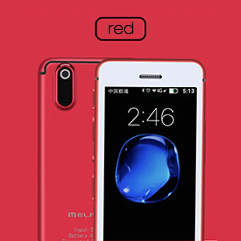 red MELROSE S9X флагманский ультра-тонкий мобильный телефон мини Персональный студенческий Карманный смартфон - Цвет: red
