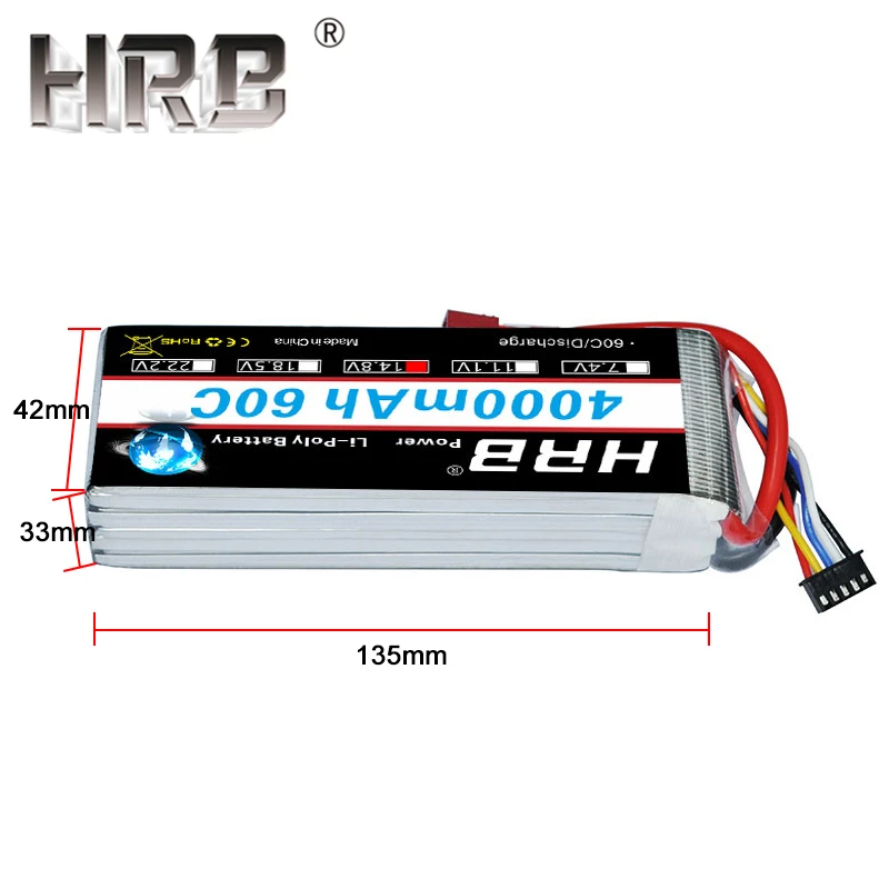 HRB 3S 4S 4000mAh Lipo батарея 14 8 V 7 4 11 1 Deans XT60 T 5s 6S 2S 22 2 18 5 3 Квадрокоптер Самолет RC детали