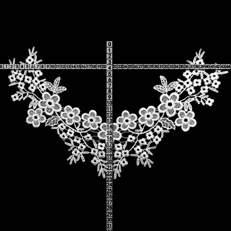 FFLACELL изысканный цветок кружевной воротник вышитая отделка декольте аппликация