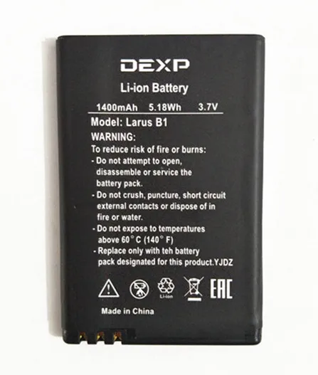 Аккумулятор Larus B1 для смартфона DEXP 3 7 в 1400 мАч B-TAIHENG | Мобильные телефоны и