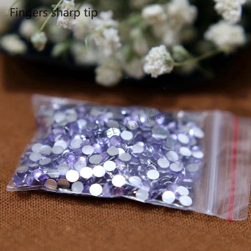 1000 шт. 5 мм светло-фиолетовые 14 гранями круглые стразы из смолы блестящие s
