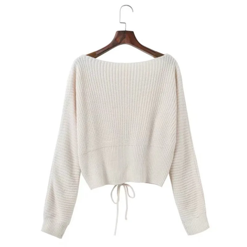 

oversized sweater 2019 girls cute o-neck computer knitted lace up plus size harajuku korean women sweaters pullover mama