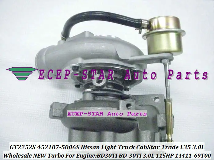 Фото Турбокомпрессор Turbo GT2252S 452187 452187-0001 452187-6 14411-69T00 14411-69T60 452187-3 для NISSAN CabStar Trade M100 L35 BD30TI BD-30Ti 3.0L №5