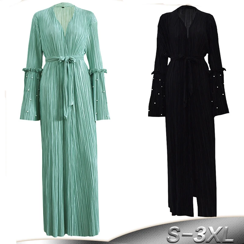 Большие размеры Roupas Feminina кимоно длинные Abaya Kimonos Дубай мусульманские корейские
