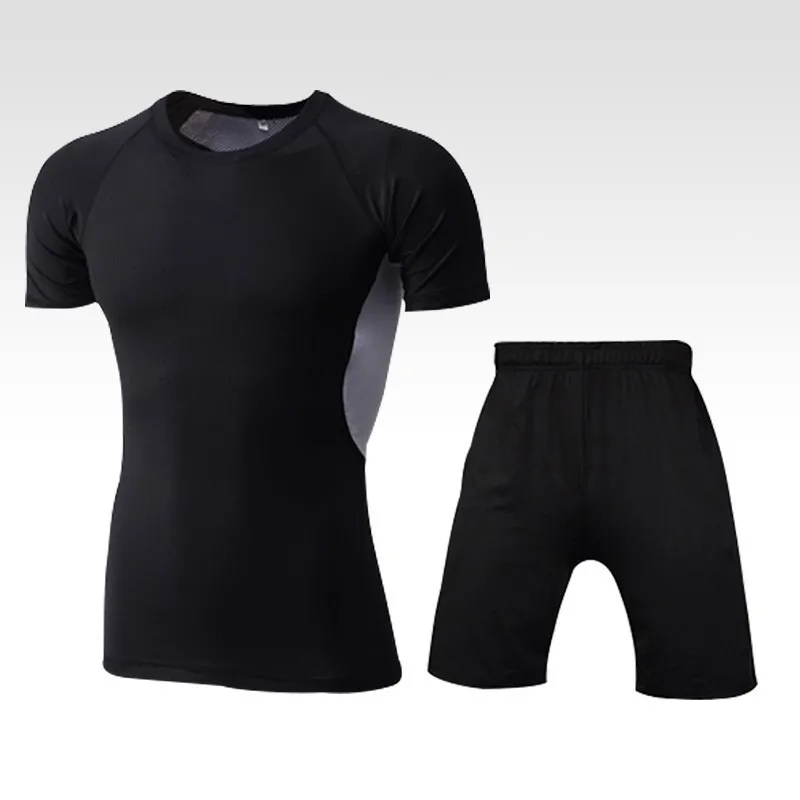 Men sportswear-2-6 Мужская спортивная одежда, дышащие быстросохнущие спортивные костюмы, компрессионная одежда для тренажерного зала, фитнеса, тренировок, занятий спортом, бега, набор для мужчин - Цвет: Men sportswear-2-6