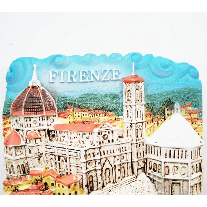 Италия "туристский сувенир магниты на холодильник Верона Firenze Франция Версаль Греция Медуза Таиланд Слон магнетт Aimant Витрина дисплея - Цвет: FIRENZE