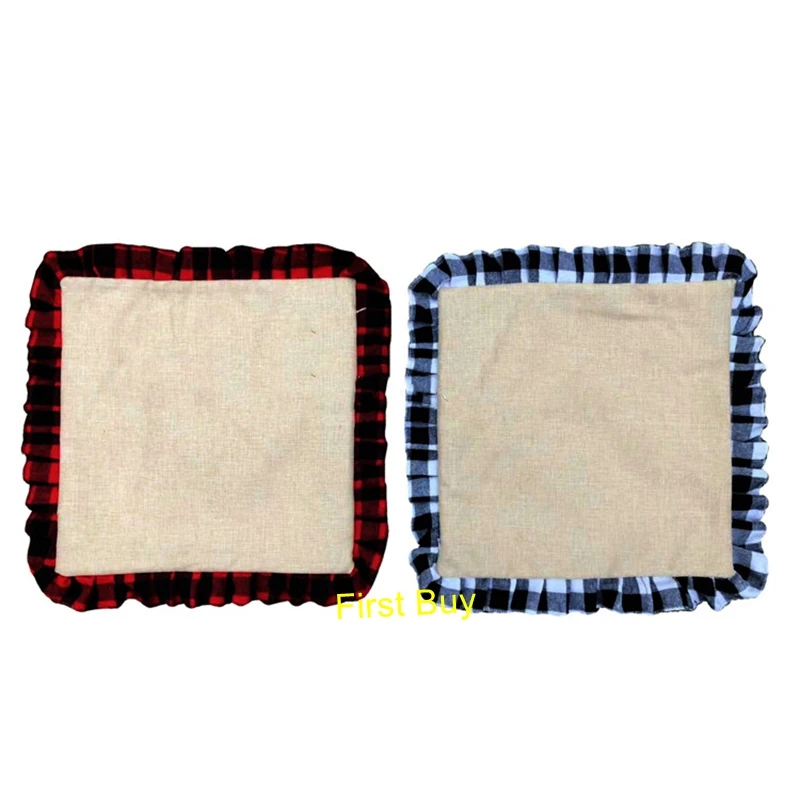 100 шт./лот индивидуальная Рождественская наволочка с монограммой льняная