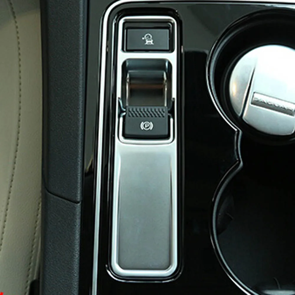 

Console p parking brake electronic handbrake button penal trim cover sticker for jaguar XF XE f pace f-pace interior accessories