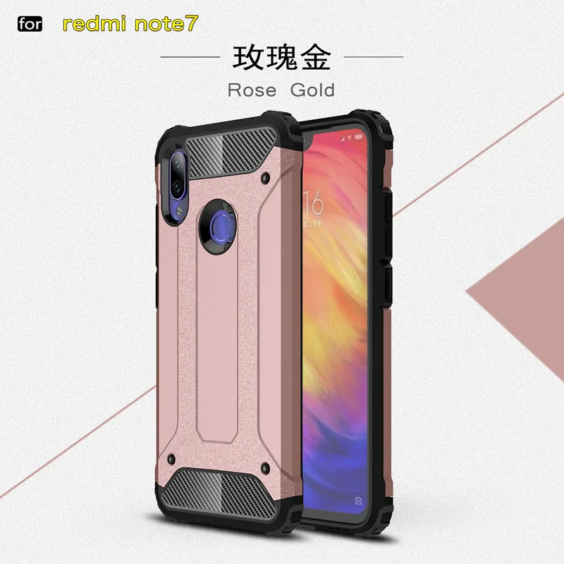 Чехол-бампер для Xiao mi Red mi Note 7 Hybrid Armor полное покрытие Xao mi xiomi Red mi Note7 Мягкий ТПУ и жесткий PC двойной защитный чехол s