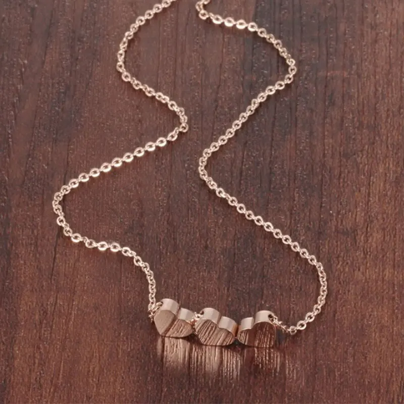 1 шт. модное ожерелье в виде тройного сердца чокер боковой кулон форме из меди