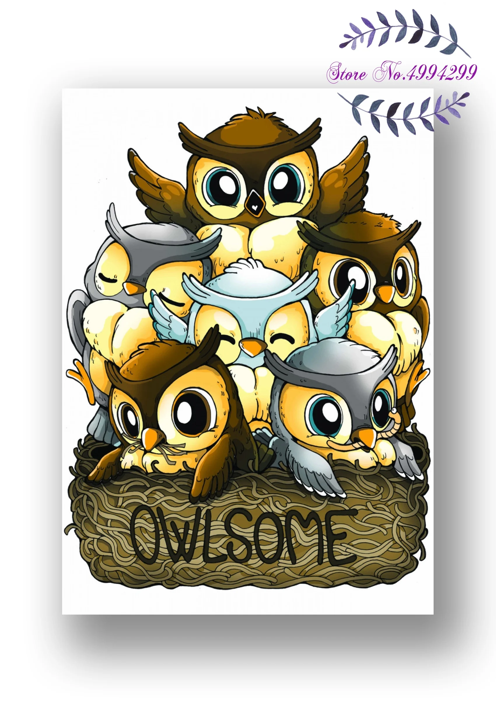 Owlsome животные Современный домашний декор холст картина на стену искусство печать