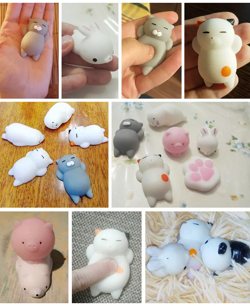 Мини мягкие милые салфетки для кошек Антистресс мяч выдавливание Mochi поднимающиеся игрушки Abreact мягкие липкие сквиши снятие стресса забавная игрушка в подарок
