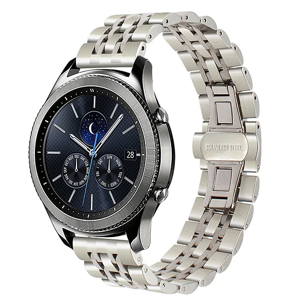 Ремешок для часов из нержавеющей стали 22 мм для samsung gear S3 Classic Frontier gear 2 Neo Live Watch Band Quick Release ремешок на запястье