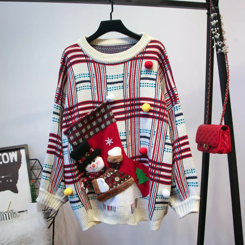 HIGH STREET Новая мода 2019 дизайнерский свитер Топ женский мультфильм плед | Женская