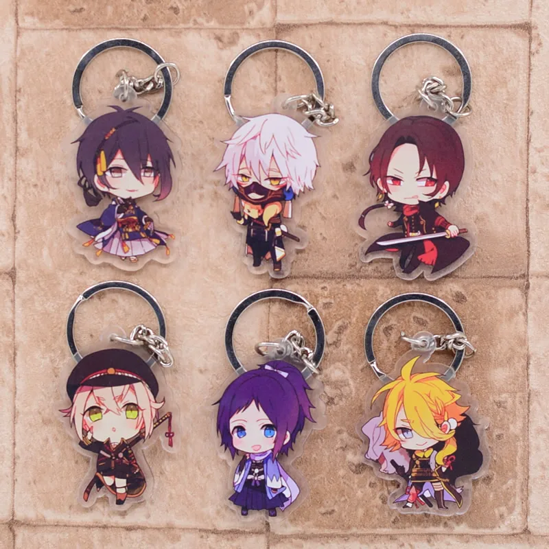 Touken Ranbu брелок "онлайн" двухсторонний акриловый брелок Подвеска Аниме аксессуары брелок с фигурками из мультфильмов
