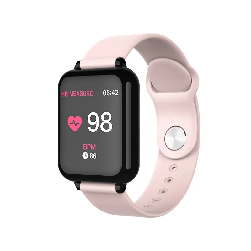 Pink Смарт-часы VERYFiTEK AW4 для мужчин и женщин, монитор сердечного ритма, фитнес-браслет, часы, кровяное давление, кислородные Смарт-часы B57 - Цвет: Pink