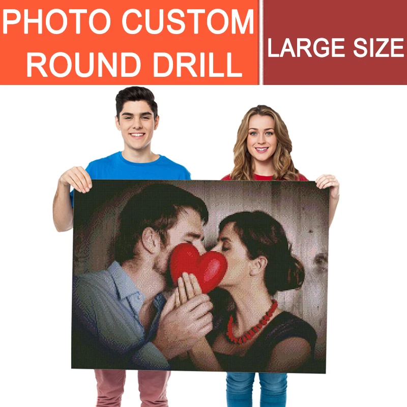 Полноразмерная Круглая Мозаика большого размера с вышивкой на заказ | Дом и сад