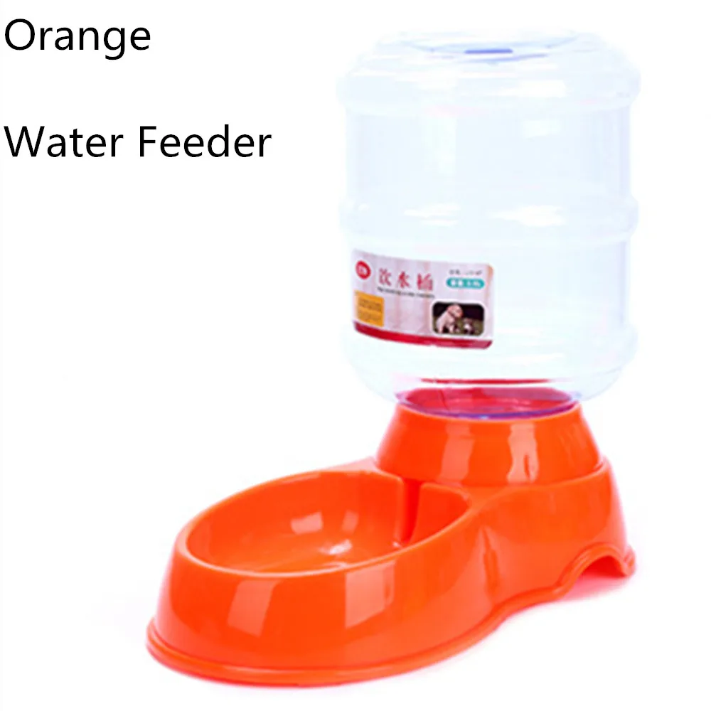 orange Water Feeder KEMISIDI подачи домашних животных собака автоматическая Еда подачи воды ПЭТ-миски для воды для собаки кошки собаки Пьющий Автоматическая Еда чаша 3.5L товары для животных - Цвет: orange Water Feeder