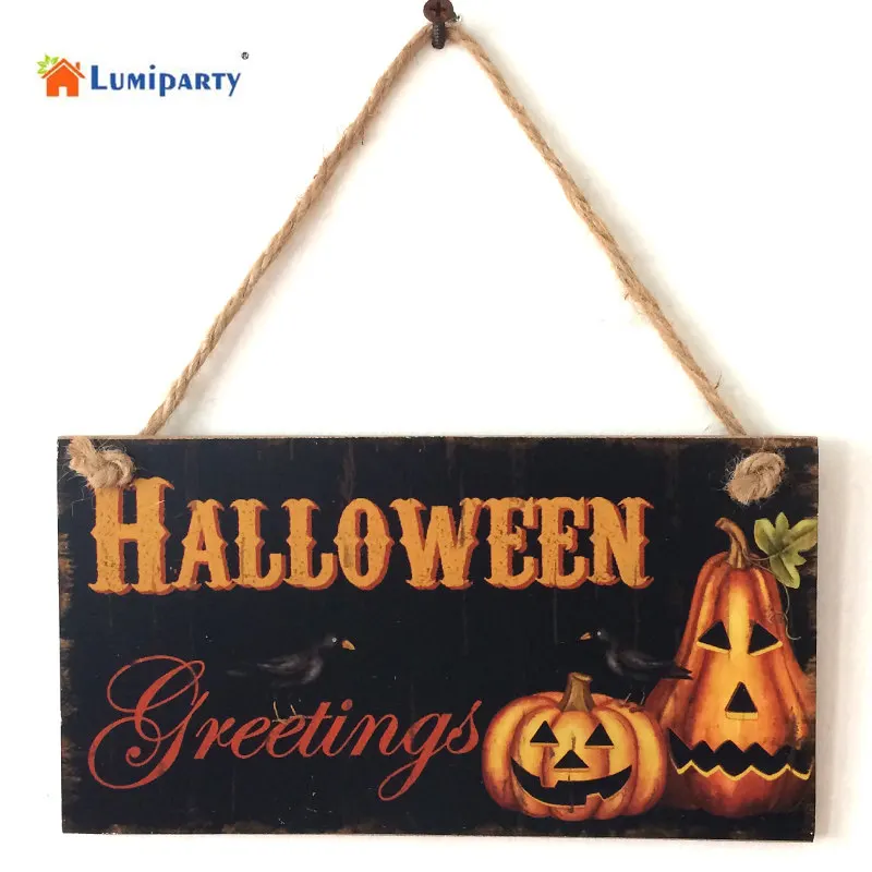 Lumiparty тыквы Фонари стены Doorplate деревянные двери доска висит знак Хэллоуин