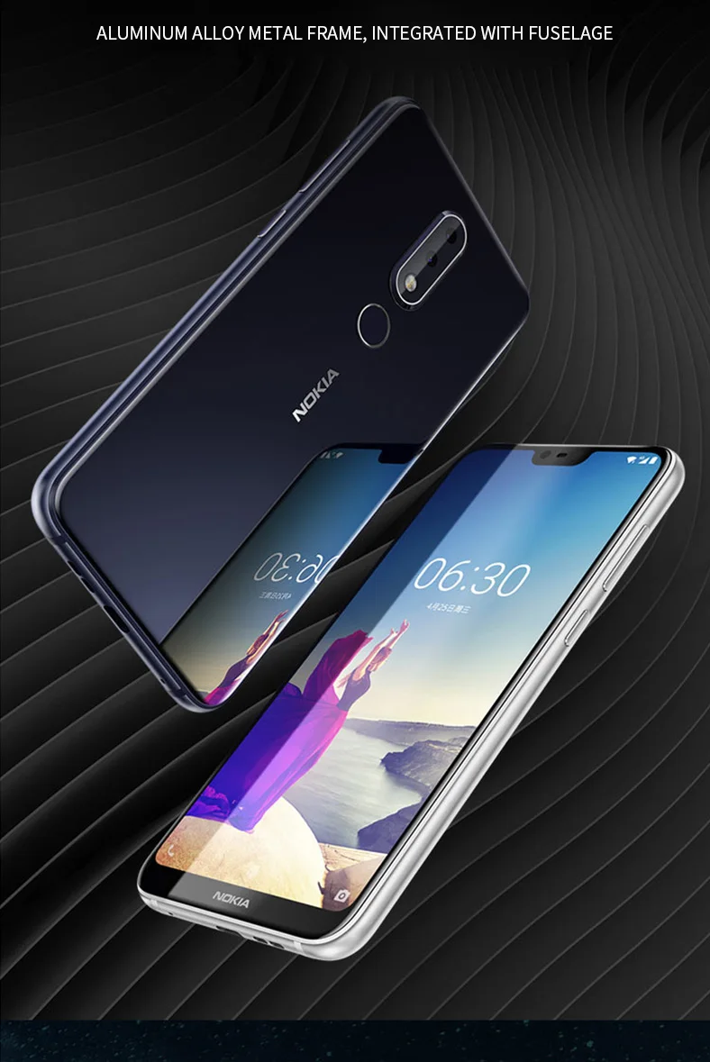 Мобильный телефон Nokia X6/6,1 plus, 6+ 64G, Восьмиядерный процессор Snapdragon 636, 5,8 дюймов, FHD, Мп+ Мп, камера, сканер отпечатков пальцев, смартфон