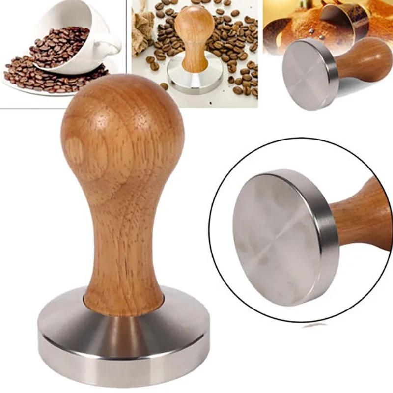 Самовольно Нержавеющая сталь деревянной ручкой Кофе вскрытия Barista Es Пресс o Bean