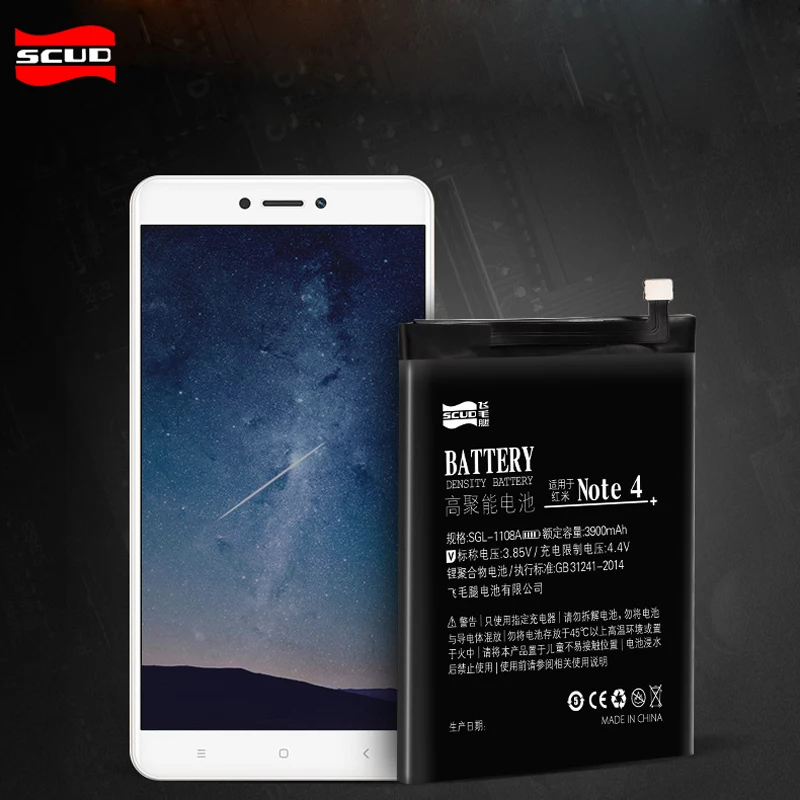Для Xiaomi Redmi Note4 батарея новая для hongmi redmi note 4 Замена 3900mAh OEM SCUD литий XIAOMI
