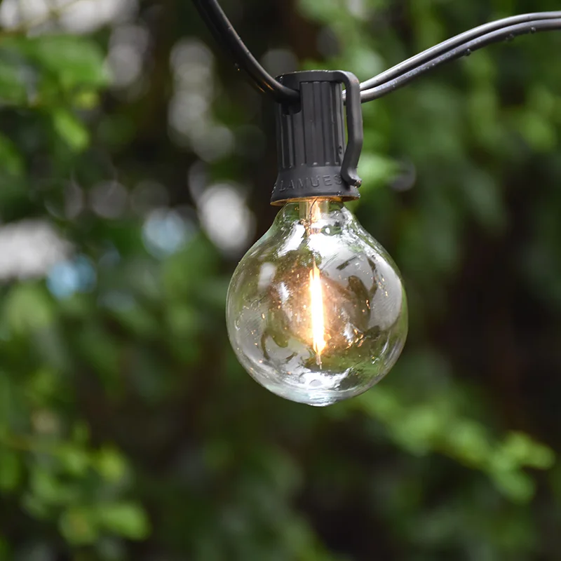 ORAOKO струнные огни прозрачные колбы G40 Guirnalda Luces Decorativas для праздника Рождество
