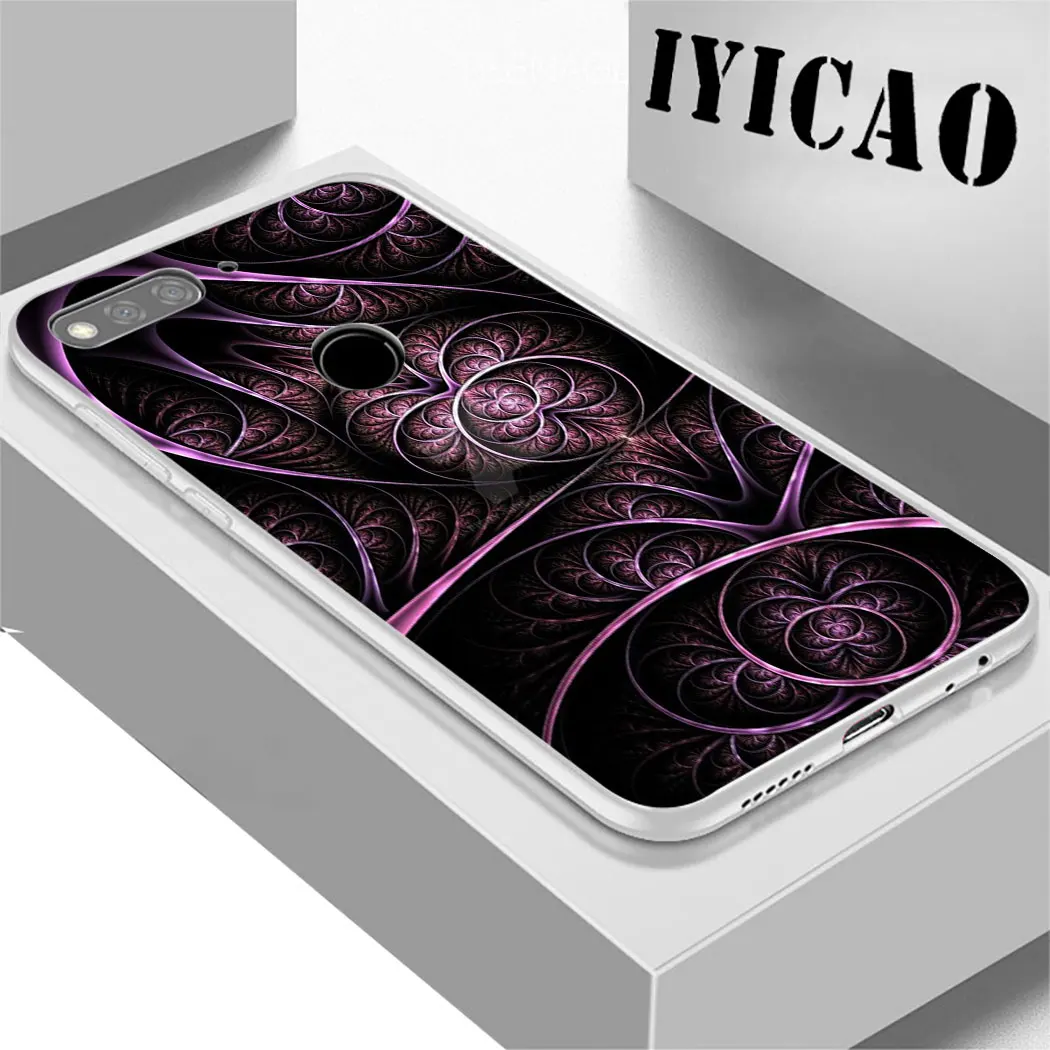 Жесткий чехол со стразами и цветочным принтом для Huawei Honor 6A 6C 7A 7C 7X 8 8X 9 10 20 9X Lite Pro Play