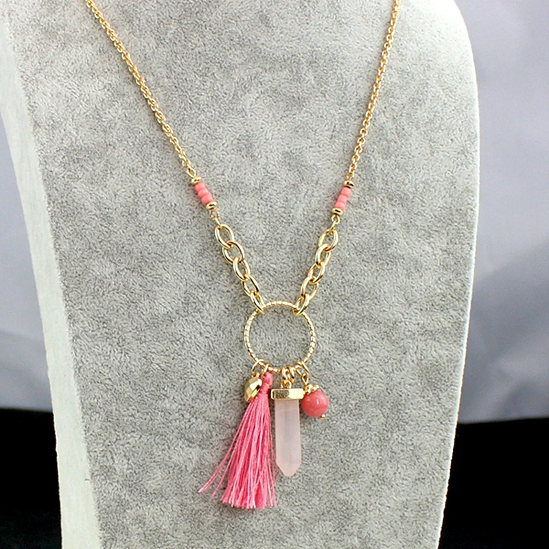 TOUCHEART холодное длинное ожерелье женское Розовое и подвески Love Boho Jewelry бижутерия