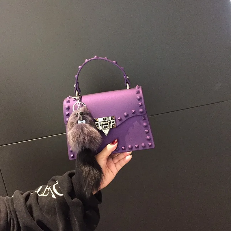 Small Rurple Новые женские сумки-мессенджеры роскошные сумки женские сумки дизайнерские сумки желе модные сумки на плечо женские сумки из искусственной кожи - Цвет: Small Rurple