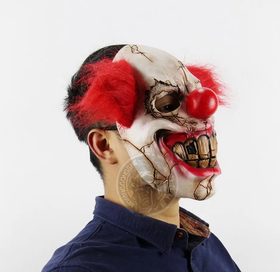 Joker Scary Costume Latex Cosplay Mask Hair Clown It Halloween Party Elm Street Classic High Quality New Arrival Hot Sale | Тематическая
