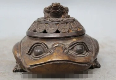 7 &quotкитайский Фэн Шуй бронзовый богатство Монета Золотая Жаба статуя | Отзывы и видеообзор