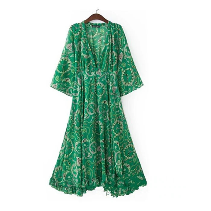 2017 богемное длинное платье женская одежда код женское пляжное шифоновое LYQ300|bohemian