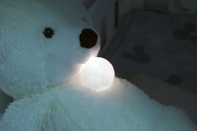 Перезаряжаемая 3D лампа с изображением Луны, 2 цвета, сенсорный выключатель для спальни, книжный шкаф, ночник, домашний декор, креативный подарок